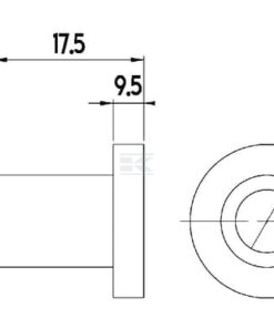Casquillo de codo L17,5 x 25,4 3 Casquillo de codo L17,5 x 25,4