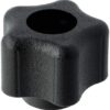 Knob:Star:1/4-20:1.38"Dia:Blk