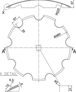 Disco dentado 460x4,0mm