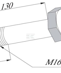 Tornillo de cabeza hexagonal M16x130/25 10.9