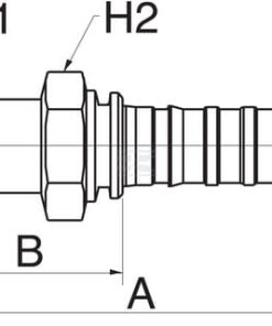 Racor pres. DN20-1"3/16SAE