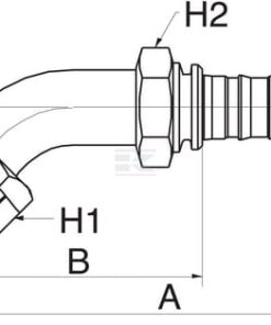 Racor pres. 45° DN13-13/16SAE