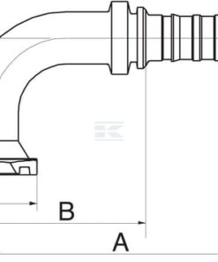 Racor pres. DN13+30,2 brida 90° 4 Racor pres. DN13+30,2 brida 90°