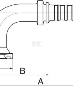 Racor pres. DN13+41,3 brida 90°