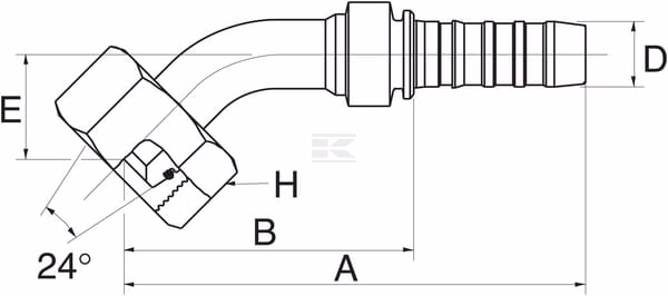 Racor pres. 45° DN13-M22x1,5 2 Racor pres. 45° DN13-M22x1,5