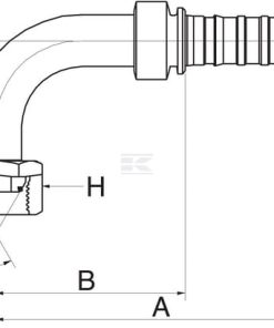 Racor pres. 90° DN16-3/4BSP