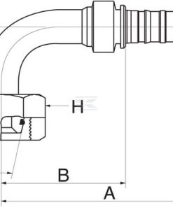 Racor pres. 90° DN25-M36x2