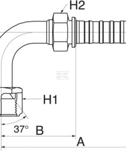 Racor pres. 90° DN13-3/4JIC 4 Racor pres. 90° DN13-3/4JIC