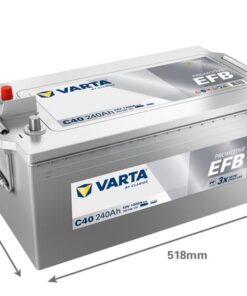 Batería, 12V 240Ah 1200A, C40 VARTA Dynamic EFB 16 Batería, 12V 240Ah 1200A, C40 VARTA Dynamic EFB