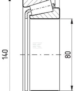 Rodamiento de rodillos cónicos 80x140x28,25mm SKF