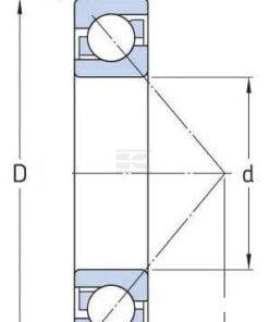 Angular contact ball bearing 25x52x15mm SKF