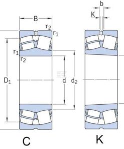 Spherical roller bearing 65x140x48mm SKF