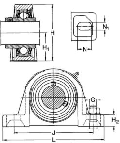 Steel bearing housing