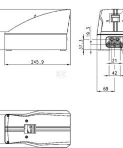 Válvula de pedal 5/2 vías