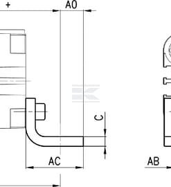 Soporte articulación cabezal cilindro Ø10 5 Soporte articulación cabezal cilindro Ø10