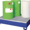 Placa de secado acero azul 205L Capacidad 900Kg 1200x1210x285mm