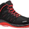 Zapatos trabajo media caña Maddox, negro-rojo, talla 35