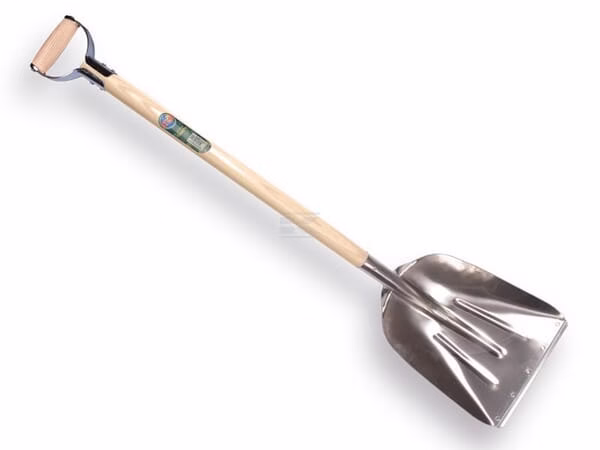Pala para grano aluminio + tira + mango YD 95 cm. 1 Pala para grano aluminio + tira + mango YD 95 cm.