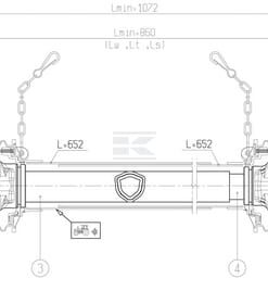 Transmisión TDF G4, L: 860 mm, Bondioli&Pavesi