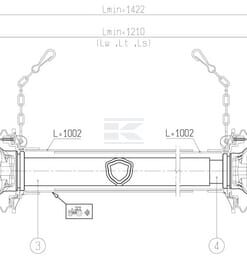 Transmisión TDF G4, L: 1210 mm, Bondioli&Pavesi