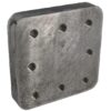 Placa de soldadura 110x100mm 8x M16
