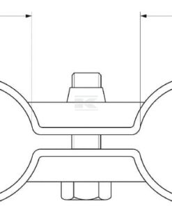 Abrazadera doble 1½ "x 1½"