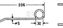 Diente de pick-up p/Claas 195x75x5