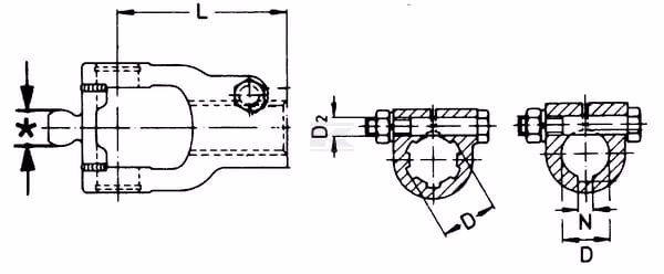 Horquilla con perno tensor, Ø30 mm, W2380 Walterscheid 4 Horquilla con perno tensor, Ø30 mm, W2280 Walterscheid