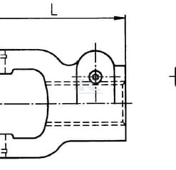 Horquilla con perno tensor, Ø1,3/4