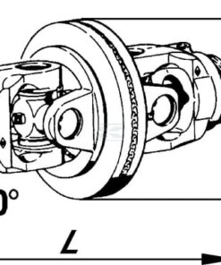 Nudo homocinético CV, completo 80°, series W2480, tubo 1b