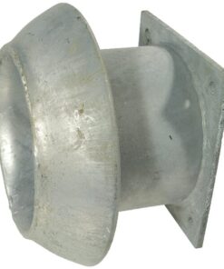 Racor macho 8" + brida cuadrada
