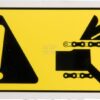 Decal warning: Chain transmission