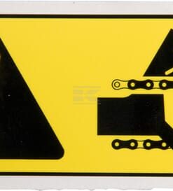 Decal warning: Chain transmission