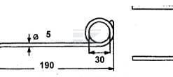 Diente de pick-up p/Claas 190x74x5