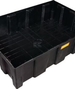 Placa de secado polietileno [hdpe] negro 224L Capacidad 600Kg 1205x805x330mm