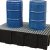 Placa de secado polietileno [hdpe] negro 224L Capacidad 600Kg 1205x805x330mm