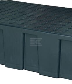 Placa de secado polietileno [hdpe] negro 224L Capacidad 600Kg 1205x805x340mm