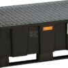 Placa de secado polietileno [hdpe] negro 224L Capacidad 600Kg 1205x805x430mm