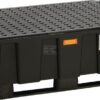 Placa de secado polietileno [hdpe] negro 224L Capacidad 600Kg 1205x805x440mm