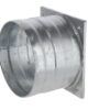 Brida cuadrada 8" con terminal para manguera, para embudo de 220 mm