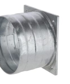 Brida cuadrada 8" con terminal para manguera, para embudo de 220 mm