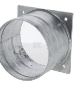Brida cuadrada 8" con terminal para manguera, para embudo de 220 mm