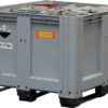 Caja paletizada polietileno [hdpe] gris 610L Capacidad 450Kg 1200x1000x760mm