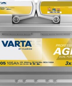 Batería, 12V 105Ah 950A, LA105 VARTA Professional Dual Purpose AGM