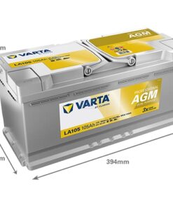 Batería, 12V 105Ah 950A, LA105 VARTA Professional Dual Purpose AGM