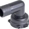 Fork coupling, female 90° AF4, 25mm hose tail