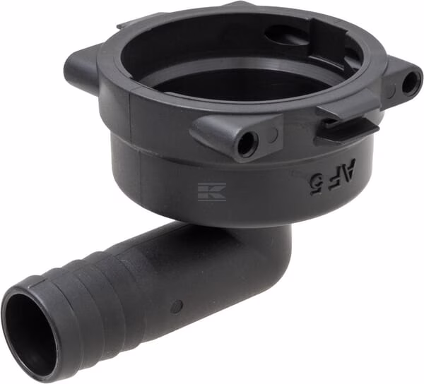 Fork coupling, female 90° AF5, 20mm hose tail 1 Fork coupling, female 90° AF5, 20mm hose tail
