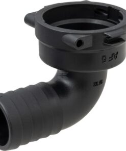 Fork coupling, female 90° AF5, 35mm hose tail