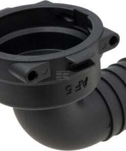 Fork coupling, female 90° AF5, 32mm hose tail
