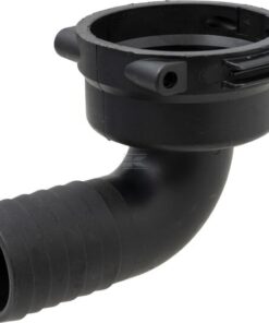 Fork coupling, female 90° AF7, 40mm hose tail
